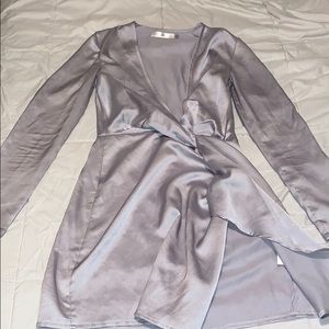 Silver shift dress